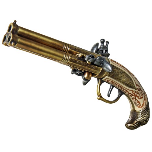 Preview: Kolser, Deko Steinschlosspistole, extrem detaillierte Replik mit makelloser Verzierung